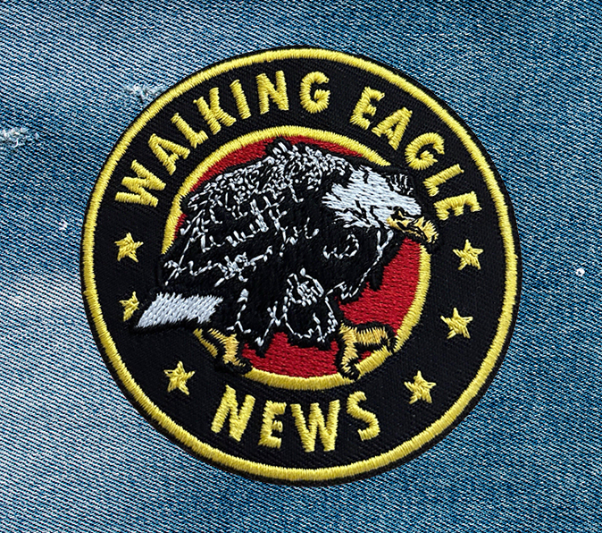 Walking Eagle News embroidered patches
